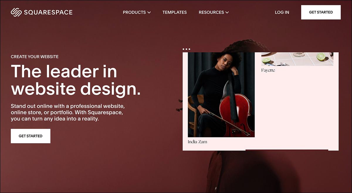Squarespace log in page