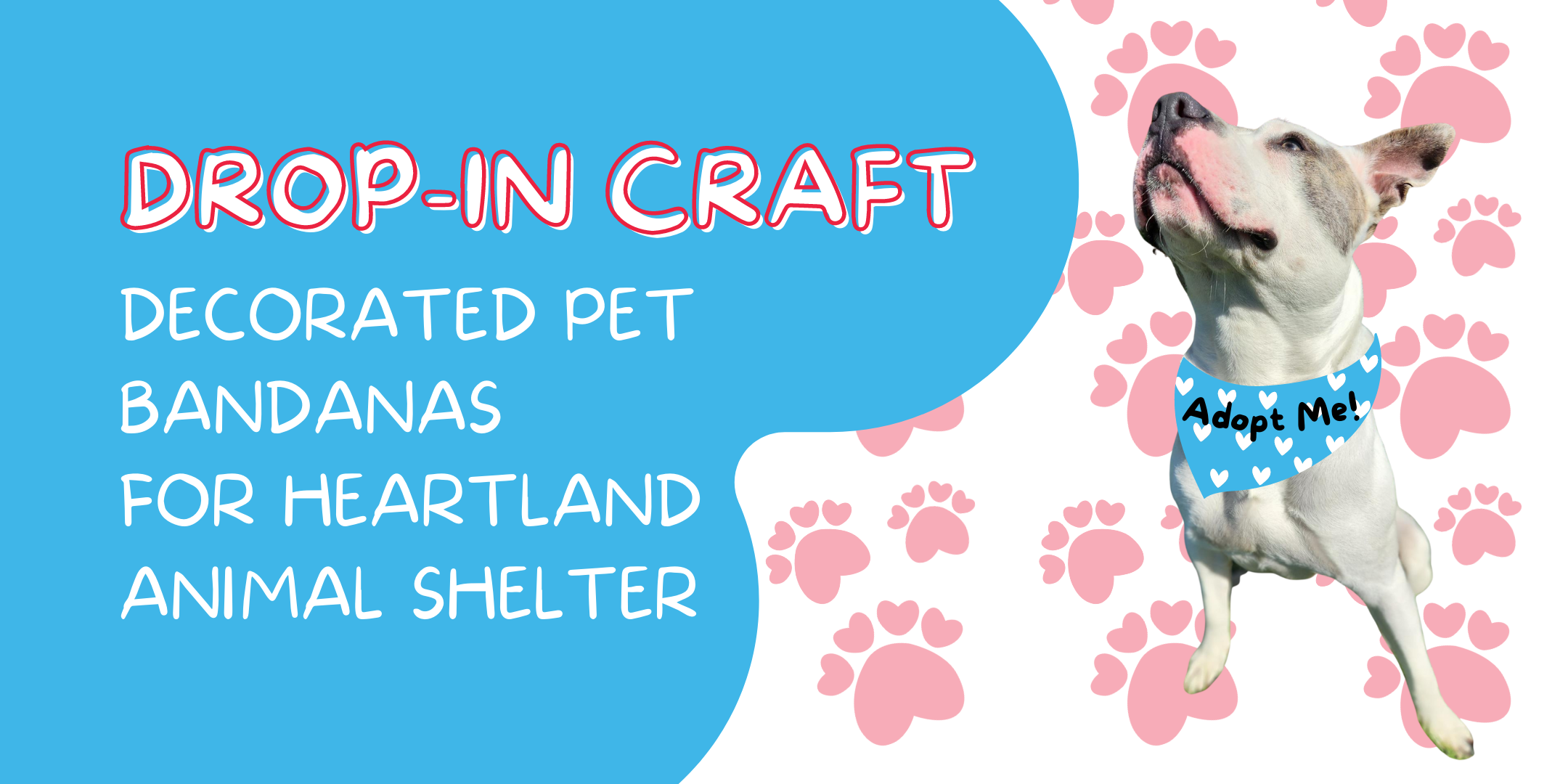 image of "Drop-in Craft: Decorated Pet Bandanas for Heartland Animal Shelter"