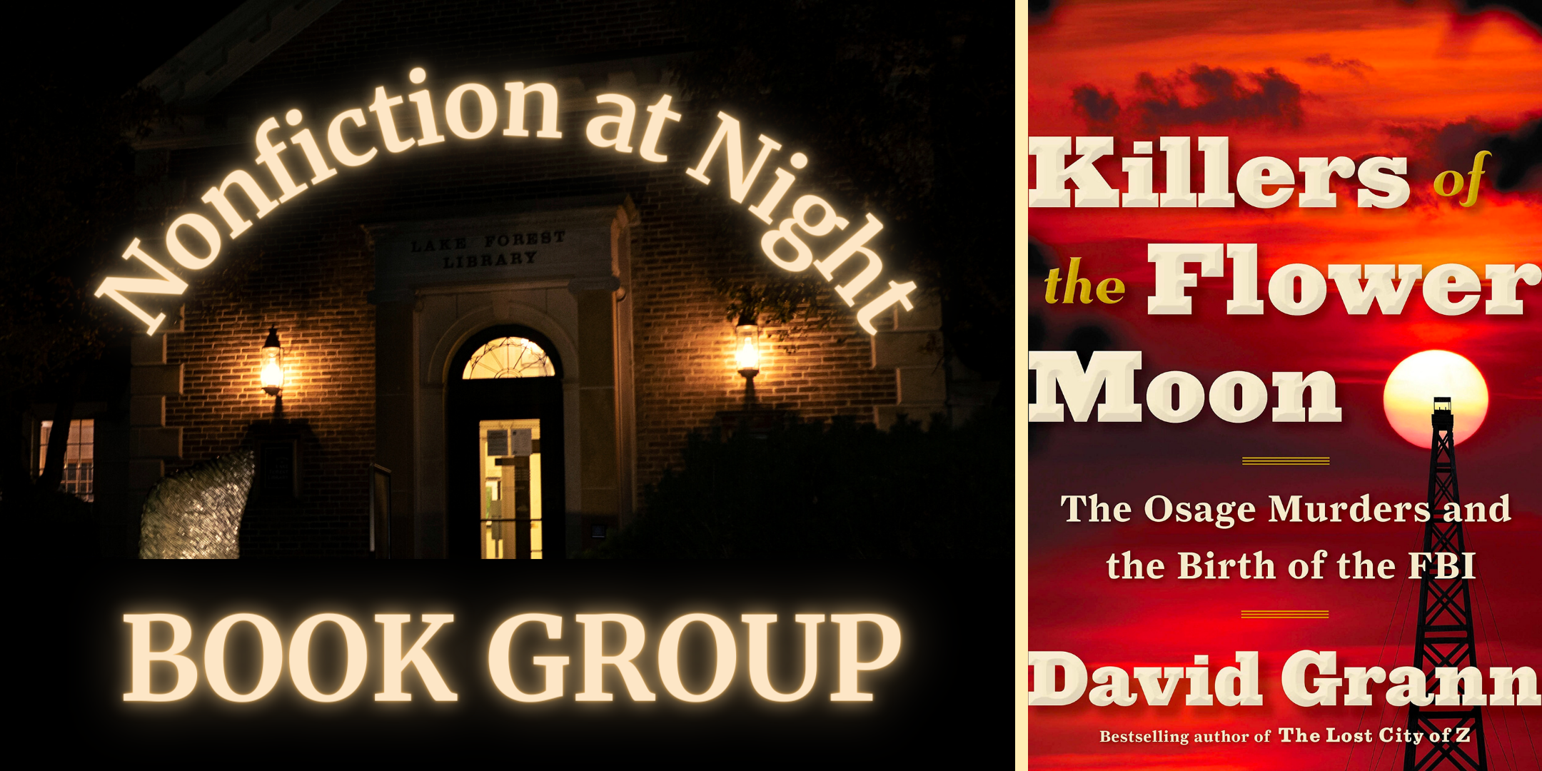 image of "Nonfiction at Night Book Group: Killers of the Flower Moon"