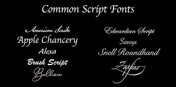 Script Font Examples