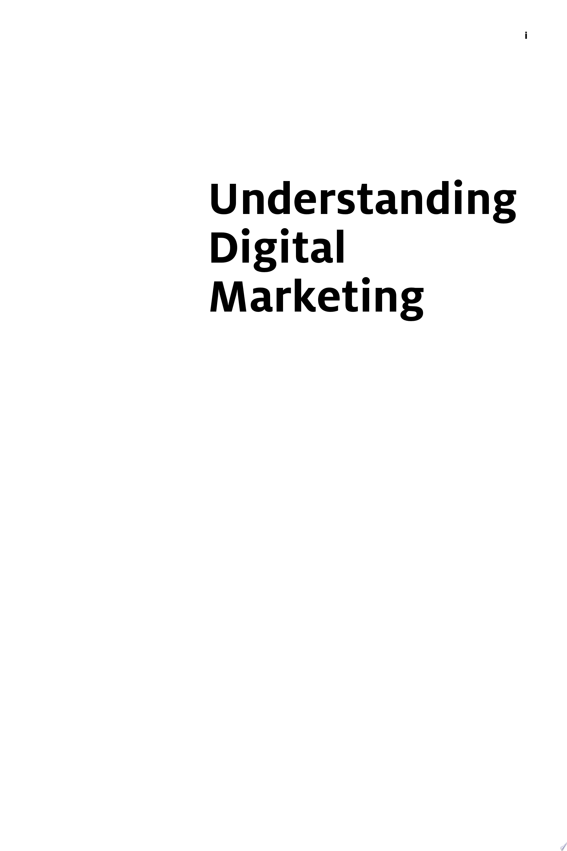Image for "Understanding Digital Marketing"