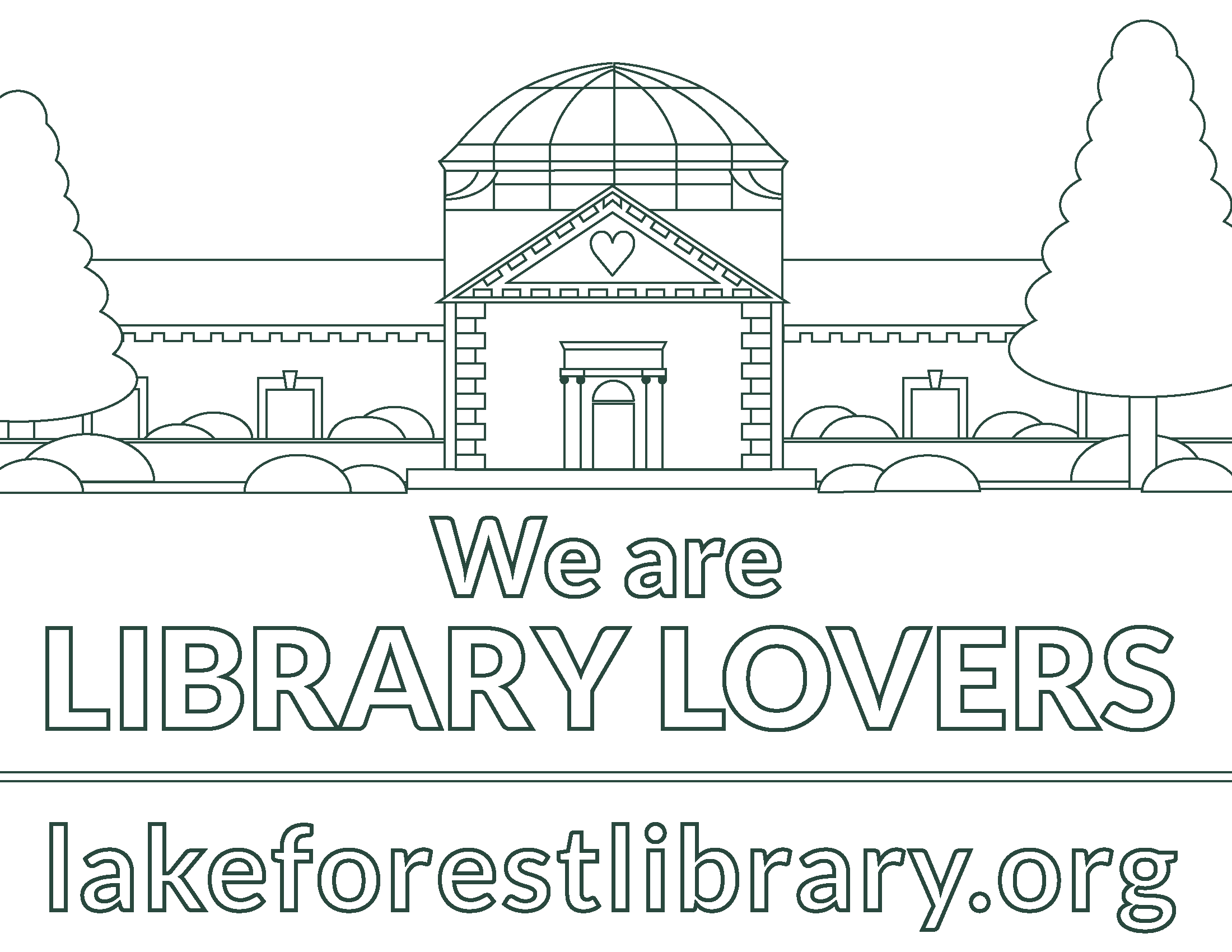 We are Library Lovers coloring sheet