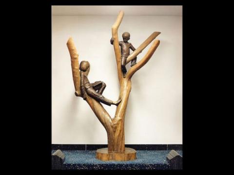 Apple Tree Children statue