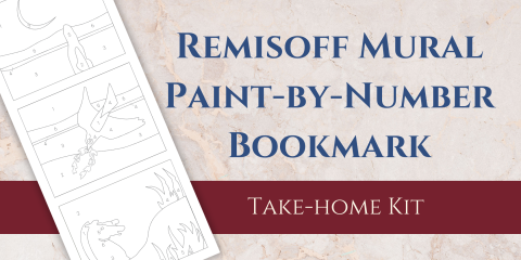 image of "Remisoff Mural Paint-by-Number Bookmark Take-home-Kit"
