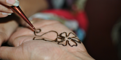Henna on a hand
