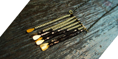 Picture of beaded fringe necklace